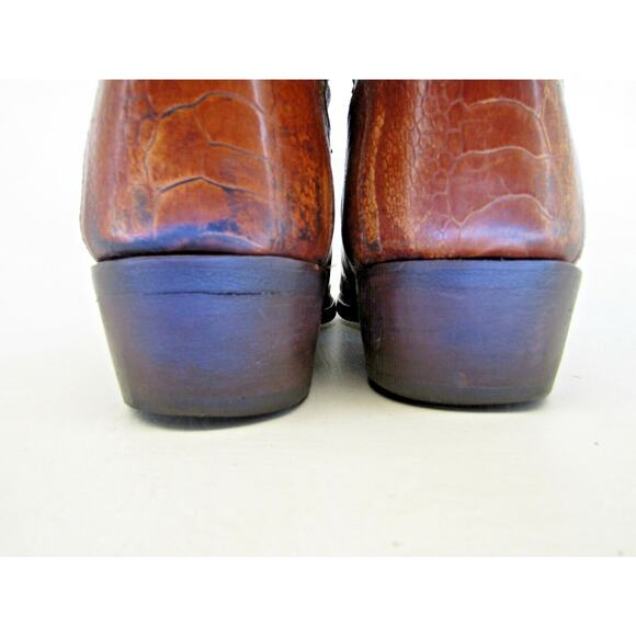 Dan Post Mens Size 10 D Brown All Leather Ostrich Claw Western Cowboy Boots main image 6